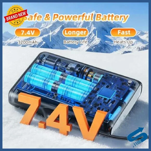 Heated Gloves Small Fast Heat Rechargeable Waterproof Touchscreen Skiing